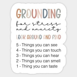 Grounding for Stress and Anxiety Sticker